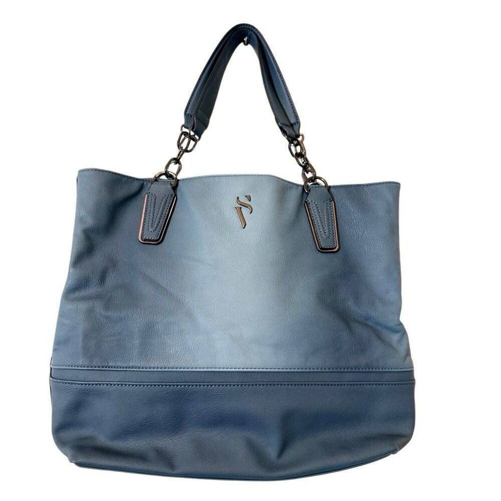 Simply Vera Vera Wang Catherine Faux Leather Ombre Blue Shoulder Tote Bag
